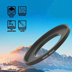 YAMAFOO 49mm to 46mm Step-Up Ring/Step Down Rings Filter Adapter for All Brands UV ND CPL Metal Ring Step-Up Rings Adapter Filter,Black (49-46)
