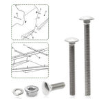 5/16-18 Carriage Bolts Set 40pcs Wheelbarrow Handles Replacement Kit 304 Stainless Steel Nut and Bolt Set Assortment Kit Compatible for Jackson Wheelbarrow Rebuild, Furniture Repair, Wood Joining
