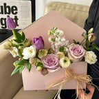 BBJ WRAPS Envelope Flower Boxes for Arrangements Solid Color Korean Floral Box Cardboard Floral Envelope Box Florist Supply, 8.7 x 1.6 x 10.6 Inch - 5 Counts