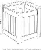 Furinno TIOMAN Planter Box, Hardwood Flower Box, Cube Garden Box, in Teak Oil, Outdoor Indoor, Garden, Patio, Balcony, Light Wood