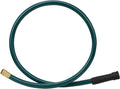 Worth Short Lead-in Green Garden Hose 5/8 in. x 4 ft. -Kink Free, No Leaking, Male/Female Fittings -Heavy Duty Durable Flexible Lightweight Water Pipe -Brass Aluminum Ends for Household & Yard Use