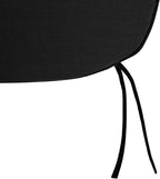 SleepMan Outdoor 17"x16" Chair Cushions with Ties Set of 2, Water Resistant All Weather U-Shape Seat Pads for Patio Garden Furniture Indoor (Set of 2, Black)