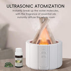 Campfire Flame Fire Diffuser, Bonfire Aromatherapy Essential Oil Diffuser, 250ml Wood Cool Mist Humidifier for Home,Bedroom,Office, Remote Control, Auto Shut-Off, Night Light, Gift (Black)