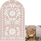 Mexico Theme Arch Stand Covers Fiesta Wedding Party Elastic Fabric Background Birthday Baptismx Baby Shower Decor Props (120x220cm(W48''H86''),G-3738)