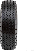 Flat Free 4.10/3.50-4 Tire with 1/2 Axle Bore, 3-4” Center Hub 10 inch Solid Tire Replacement for Hand Truck/Wagon/Garden Cart/Wheelbarrow/Dolly(Set of 2)