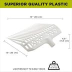 Pro Manure Fork Head Without Handle - Ultra Strong and Stable - Teeth Length: 7 3/4'' - Premium Pitchfork Replacement Head - White (2 Units)