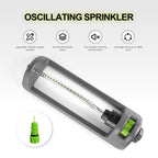 Lawn Sprinkler, Oscillating Sprinkler for Yard with 18 Hole Brass Nozzles, Watering for Lawn & Garden Covers up to 3,600 sq.ft, Easy Adjust Range Control, Built-in Spray Jet Cleaning Needle (Gray)
