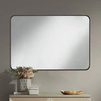 Black Bathroom Mirror,24 x 36 Inch Rectangle Wall Mirror with Wood Frame,Vanity Modern Tempered Glass Mirror for Bedroom,Entryway,Living Room