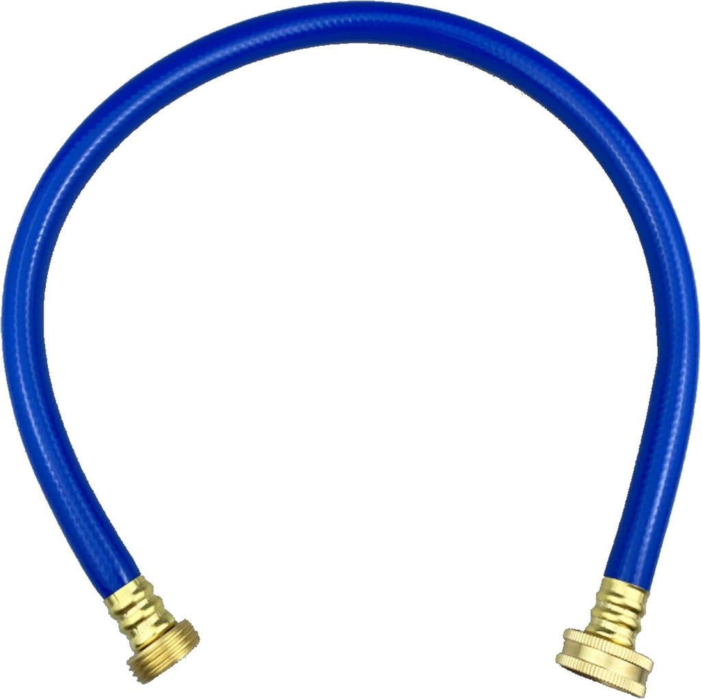 PVC Garden Hose 1/2 Inch Green Heavy Duty Water Hose with Solid Brass Fittings,No Leaking, Flexible,for outdoors,Lawns,Patio (2 FT, Blue, Brass Fittings)