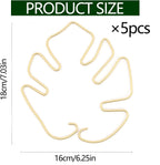 5PCS Plant Stem Support - Durable Monstera Stabilizer Grapple Holder, Unique Design for Climbing Plants, Turtle Shell Bamboo Clamp Set, Ideal Plant Support for Thriving Growth (Gold)