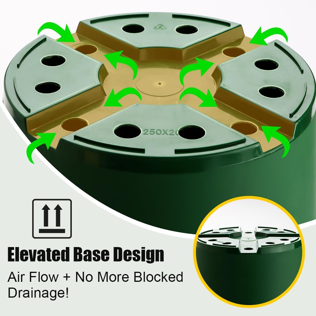 3 Gallon Plastic Nursery Pots, 10 Inch Round Plant Pots with Drainage Holes, 10 Pack Planting Pot for Outdoor Indoor Plants, Gardening Gifts for Women, Green