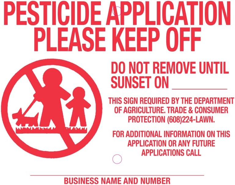 Lawn Treatment Application Stakes & Wisconsin Signs (Premium Style Stakes / 500 pc. Pack)