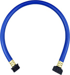 PVC Garden Hose 1/2 Inch, Flexible Water Hose with Male and Female Fittings, No Leaking, Heavy Duty, for Household, Outdoors, Lawns, Patio (2 FT, Blue, Plastic Fittings)