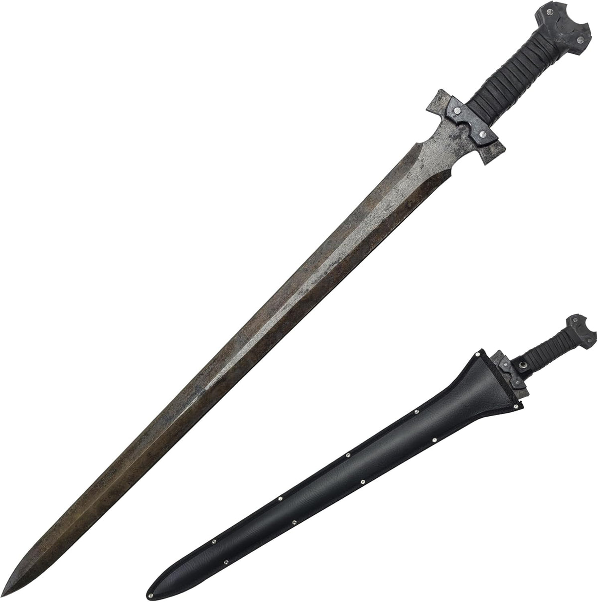 SV Handmade cast Manganese Steel Chopping Blade Sword, Full Tang, Outdoor, Hunting, Camping, Hiking, Survival, with Protective Cover, Multiple Styles to Choose from