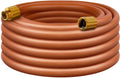 Worth Short Lead-in Hybrid Garden Hose 5/8 in. x 25 ft. -Kink Free, No Leaking, Male/Female Fittings -Heavy Duty Durable Flexible Lightweight Water Pipe -Brass Aluminum Ends for Household & Yard Use