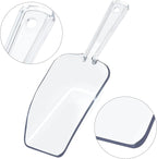 4Pcs Clear Plastic Ice Scoop for Freezer, Mini Candy Popcorn Scoops for Buffet Food Dry Goods, Flour Scoops for Canisters, 7.5 In (Clear)