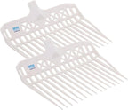 Pro Manure Fork Head Without Handle - Ultra Strong and Stable - Teeth Length: 7 3/4'' - Premium Pitchfork Replacement Head - White (2 Units)