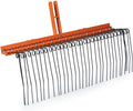 Titan Attachments 3 Point 5 FT Pine Straw Needle Rake, Category 1 Tractors, Coil Spring Tines, Drag-Behind Landscape Rake
