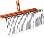 Titan Attachments 3 Point 5 FT Pine Straw Needle Rake, Category 1 Tractors, Coil Spring Tines, Drag-Behind Landscape Rake