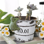 Cute Climbing Tortoise Flower Pot Hugger Figurines Resin Hanging Turtle Statue Planter Pot Decorations for Home Garden Fence Balcony Patio Lawn Yard Ornaments