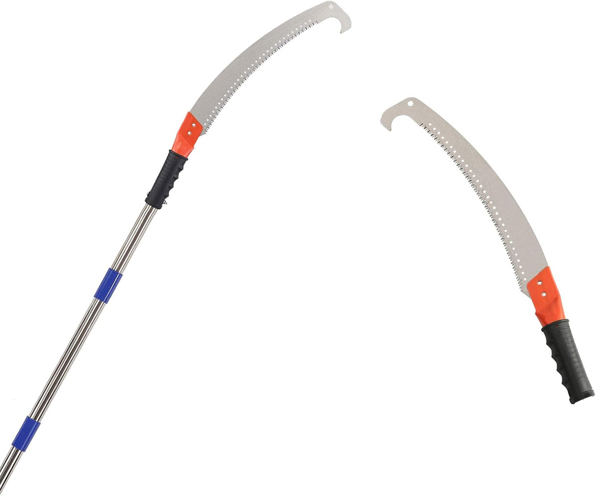 HOSKO 10FT Pole Saw for Tree Trimming, Long Extension Pruning Saw, Blade Tree Trimmer Pole, Manual Pole Cutter for, Yard Garden and Patios Trees Branches Cutting
