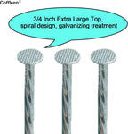 12 Inch Ground Stakes, Spiral Metal Landscapes Edging Spikes, 0.75 Inch Extra Large Top, for Paver Edging, Weed Barriers,Anchoring, Anchoring Spikes, Bright Spike Timber Nail, Etc (25)