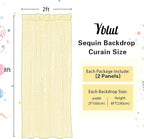 Pink Sequin Backdrop Curtain 2 Pieces 2FTx8FT Glitter Photography Backdrop for Party Wedding Birthday Christmas Decorations