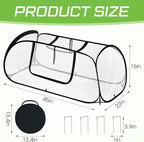 2 Pack Garden Covers for Raised Bed Foldable Clear PVC Greenhouse for Freeze Protection Row Plants Cover Accelerator with Zipper Door 45'' x 22'' x 16'' Protection Vegetable Fruit from Animal