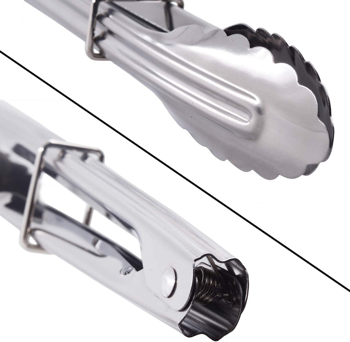 Mini Stainless Steel Serving Tongs Small Tongs for Serving Food Cooking Salad Grilling (7-Inch 3 Pieces)