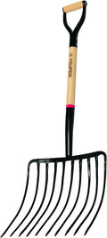 Truper 33570 Tru Pro Ensilage Fork, 10-Tine Forged, Steel D-Handle, 30-Inch,Brown/A