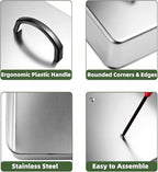Rectangular Basting Cover, Stainless Steel Grill Cover Lid for Outdoor Cooking, 13"(L) x 11.2"(W) x 2.5"(H), Cheese Melting Dome, Keeps Cooked Food Warm, 1 Pack