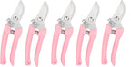 Garden Flower Shears Pruning Shears 6.9 inches Scissors Heavy Duty Plant Scissors for Cutting Flowers, Trimming Plants, Bonsai, Fruits Picking (Pink Handle 5pcs)