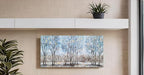 NdcSkyArt Forest Canvas Wall Art - Hand Painted Textured Abstract Tree Paintings with Gold Foil for Modern Décor