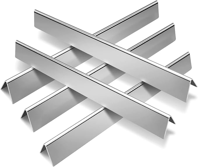 GGC 24.5" Flavorizer Bars for Weber 7539 Genesis 300 310 E310 320 Grills with Side-Controls, 5 PCS Stainless Steel Flavor Bars for Weber 7540 (24.5" L x 2.2" W x 2.3" H)
