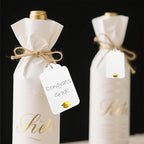 100Pcs Blank Gift Tags with String Foil Gold Grad Cap Large White Paper Gift Tags with 65 Ft Jute Twine for Congrats Grad Congratulations Graduation Party