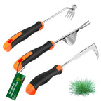 Nicofie 2026 Hand Weeder Tool, Rubber Handle Manual Weeder Puller Tool, Uprooting Weeding Tools, Crack Weeder Crevice, 4 Teeth Weeding Tool, Weeding Artifact Tool for Gardening(3 Pcs)