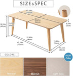 EMOOR Wood Folding Coffee Table Rectangle Large (20.5"x41.3") Light Gray, Floor Sitting Low Table Small Space Minimalist Japanese Tatami Room