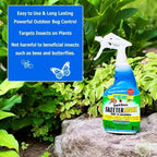 Nature’s MACE Outdoor Pest Repellent Spray – Kills & Repels Multiple Insect Types – Treats Lawns, Shrubs, and Patios – Safe for Family, Pets, and Plants – Essential Oil Formula with Fresh Scent – 40oz