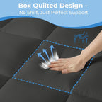 YUGYVOB Twin Mattress Topper - 600GSM Extra Thick Cooling & Breathable Mattress Pad with Deep Pocket 8"-21" & Soft Down Alternative Filling, Grey