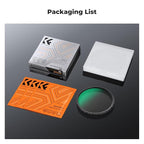 K&F CONCEPT 62mm Black Diffusion Mist 1/4 & Variable ND2-32 in-1 Filter Cinematic Effect Neutral Density Filter for Camera Lens with 18 Multi-Layer Coatings (K- Series)