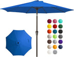 JEAREY 10FT Outdoor Patio Umbrella Outdoor Table Umbrella with Push Button Tilt and Crank, Market Umbrella 8 Sturdy Ribs UV Protection Waterproof for Pool, Garden (Royal Blue)