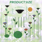 dreamysoul 4 Pack Bee Watering Station, 2-in-1 Bee Feeder & Waterer with Flower Design for Garden Yard