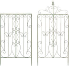 Sungmor 2 Pack Large Garden Trellis for Climbing Plants, 92.5 Inch Tall Rustic Green Garden Metal Trellis, Decorative Trellis for Outdoor Rose Vines Cucumbers Support, Greenhouse, Flowerbed, Backyard