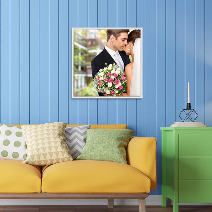 wall26 Framed Custom Canvas Wall Art for Living Room, Bedroom Canvas Prints for Home Decoration Ready to Hang - 16"x16", White Frame