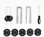 6-Inch Landscape Staples, 50-Pack, Hot-Dip Galvanized Heavy-Duty Steel, U-Shaped Garden, Yard, Tent Stakes for Landscape Fabric, Weed Barrier, Plant Covers, Lawn, Turf Grass, Christmas