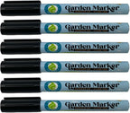 6 Pack Garden Marker Pen Permanent Markers Black (UV Fade Resistant Marker Pens for Plant Markers Garden Markers Waterproof Pen Black Markers Outdoor Marker for Garden Plant Label 0.8mm)