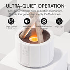 Campfire Flame Fire Diffuser, Bonfire Aromatherapy Essential Oil Diffuser, 250ml Wood Cool Mist Humidifier for Home,Bedroom,Office, Remote Control, Auto Shut-Off, Night Light, Gift (Black)