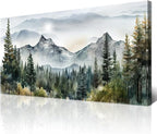 Wapluam Abstract Mountain Landscape Canvas Art - Modern Wall Decor For Living Room, Bedroom - Stretched & Framed, Ready To Hang