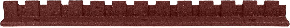 Playsafer L-Shaped Flexible Rubber Castle Edger for Lawns Landscaping and Playgrounds | Easy No Dig Installation (6 Pack, Red)