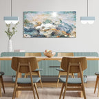 Wapluam Large Canvas Wall Art For Living Room Abstract Wall Decor For Bedroom Office Wall Decor Mountain Landscape Wall Painting Framed Pictures Decor Artwork Farmhouse Home Decorations 24"X48"